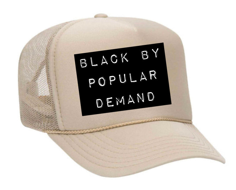 Load image into Gallery viewer, Black by Popular Demand Trucker Hat