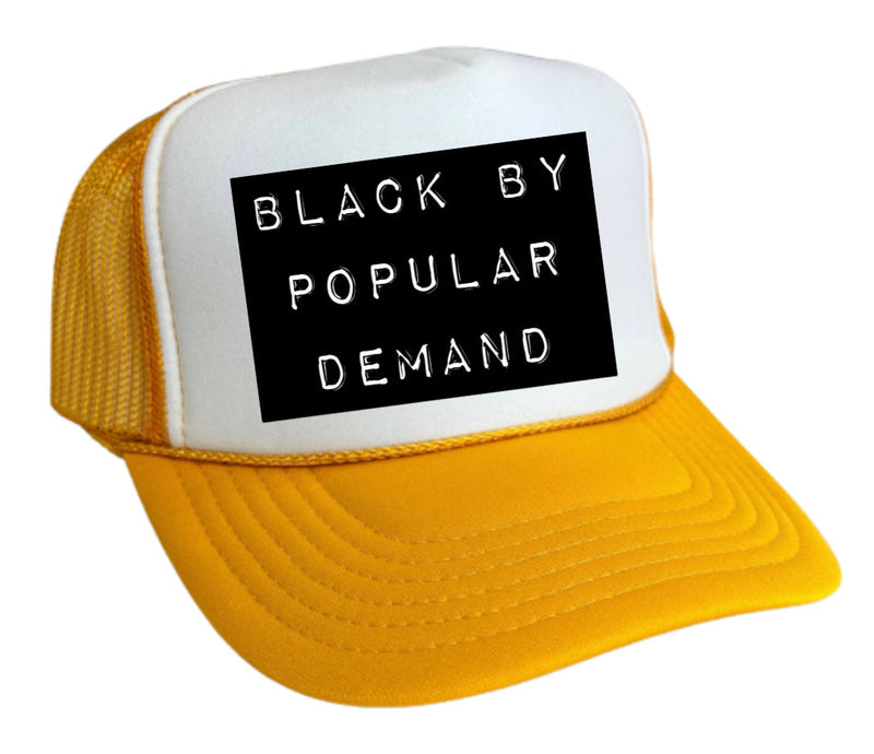Load image into Gallery viewer, Black by Popular Demand Trucker Hat