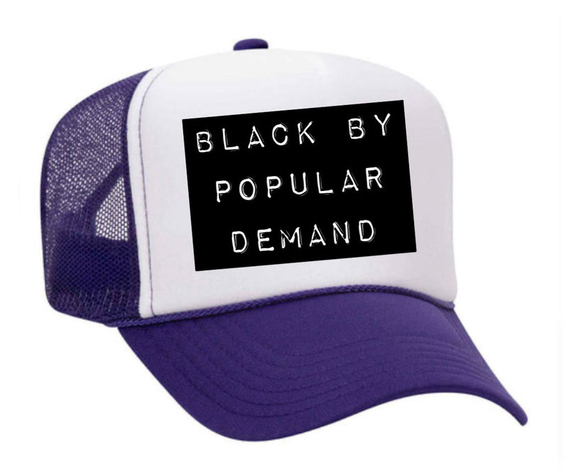 Load image into Gallery viewer, Black by Popular Demand Trucker Hat