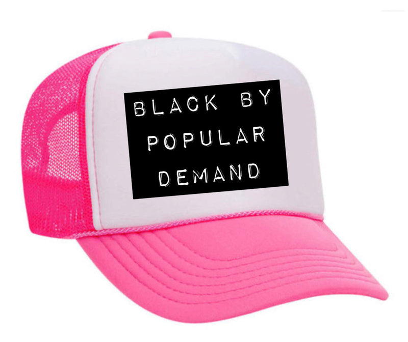 Load image into Gallery viewer, Black by Popular Demand Trucker Hat