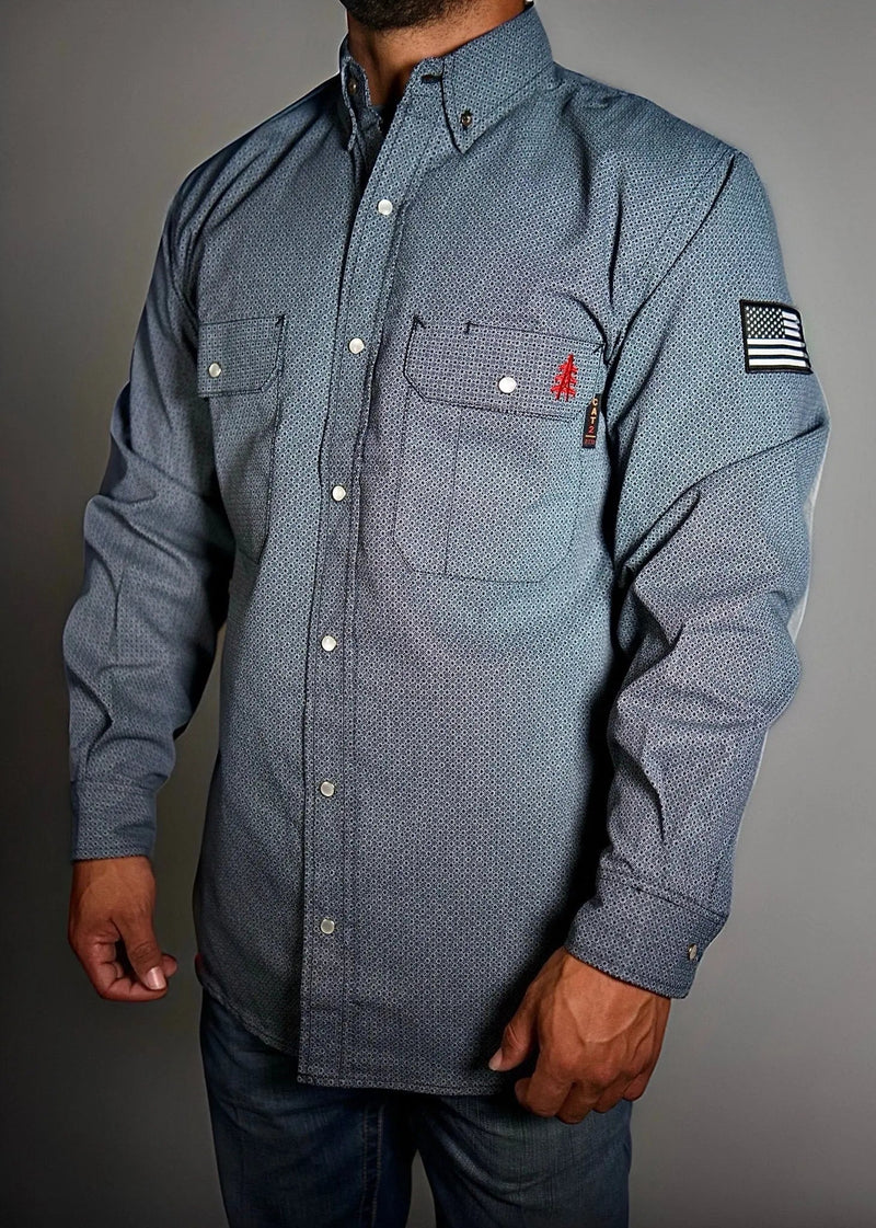 Load image into Gallery viewer, FR Pearl Snap Work Shirt - Forged Gray