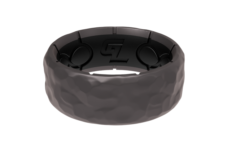 Load image into Gallery viewer, Zeus Hammered Gun Metal Ring