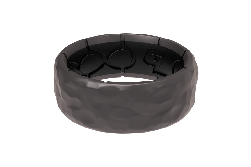 Load image into Gallery viewer, Zeus Hammered Gun Metal Ring