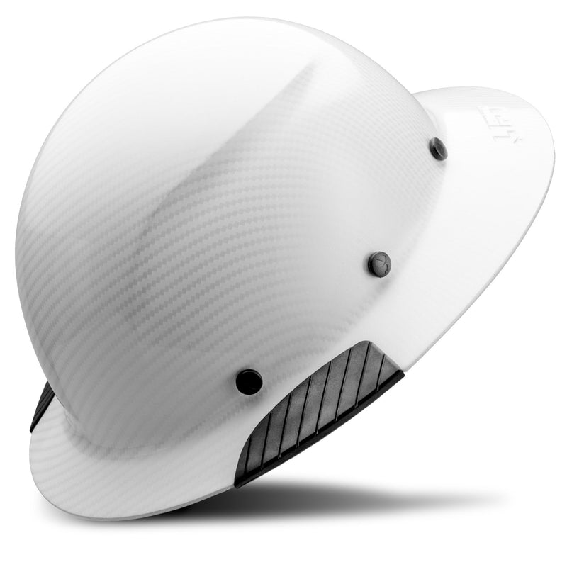 Load image into Gallery viewer, DAX White Carbon Full Brim Hard Hat
