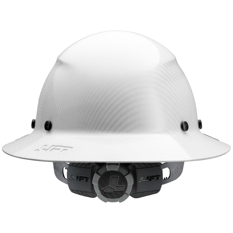 Load image into Gallery viewer, DAX White Carbon Full Brim Hard Hat