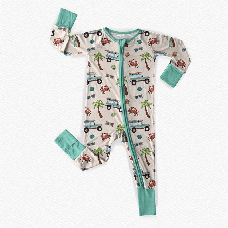 Load image into Gallery viewer, Don't Be Crabby Bamboo Romper/ 2 Piece Set
