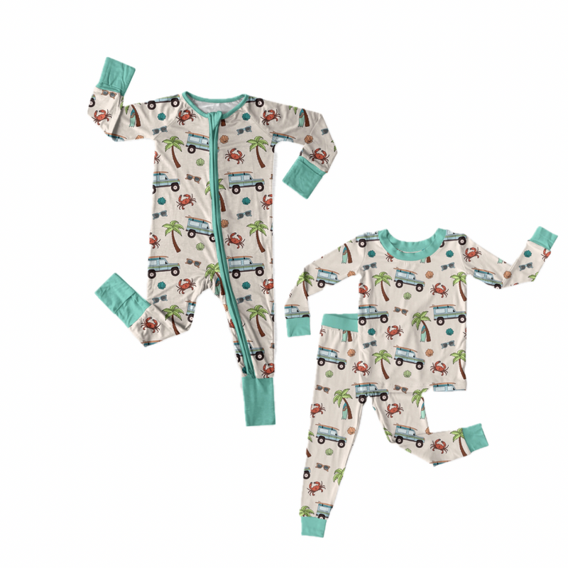Load image into Gallery viewer, Don't Be Crabby Bamboo Romper/ 2 Piece Set