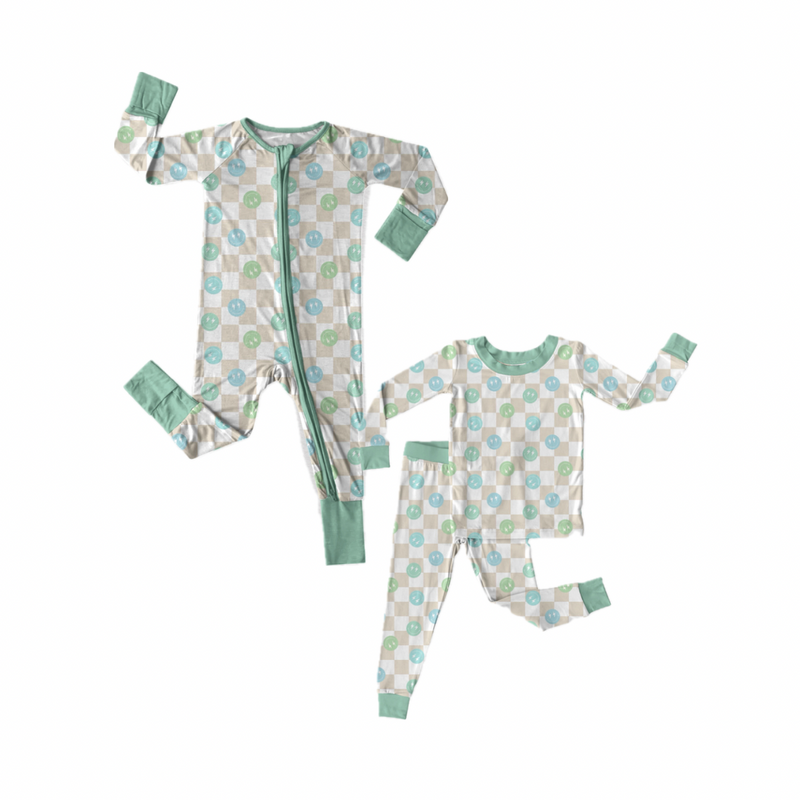 Load image into Gallery viewer, It’s Electric Checks Bamboo Romper/ 2 Piece Set