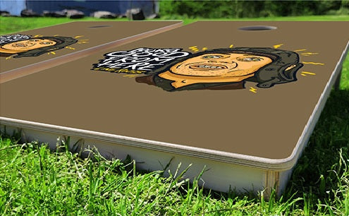 Line Roots Looks Good From Here Pro Cornhole Bean Bag Toss Game 24x48 with 8 Custom Regulation 16oz Bags