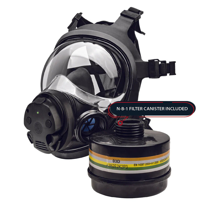 Load image into Gallery viewer, Parcil Safety NB-100E Tactical Gas Mask with Electronic Voice Amplifier and Radio Transmitter/Receiver