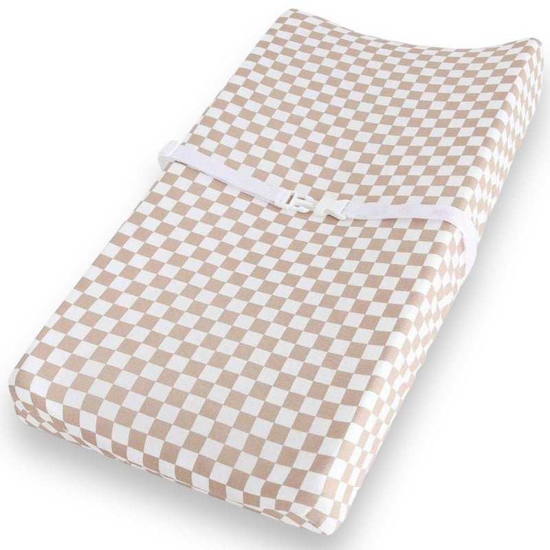 Load image into Gallery viewer, Changing Pad Cover, Checkered Beige