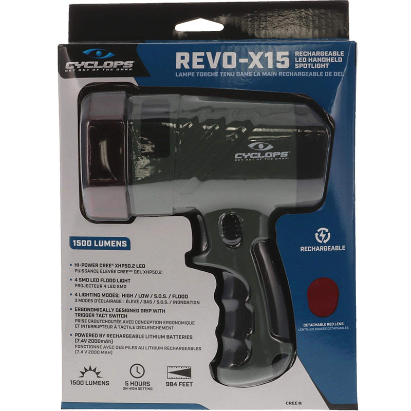 Load image into Gallery viewer, Cyclops Revo X-15 1500 Lumen Rechargeable Spotlight