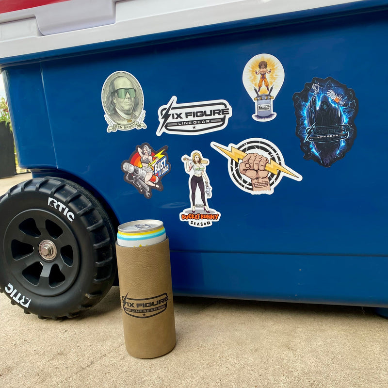 Load image into Gallery viewer, Six Figure Line Gear Slim Sleeve Koozie