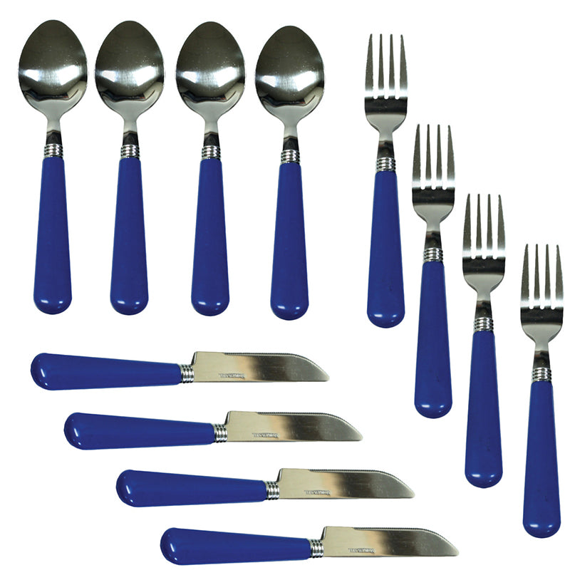 Load image into Gallery viewer, Stansport Deluxe 24-Piece Enamel Camping Tableware Set
