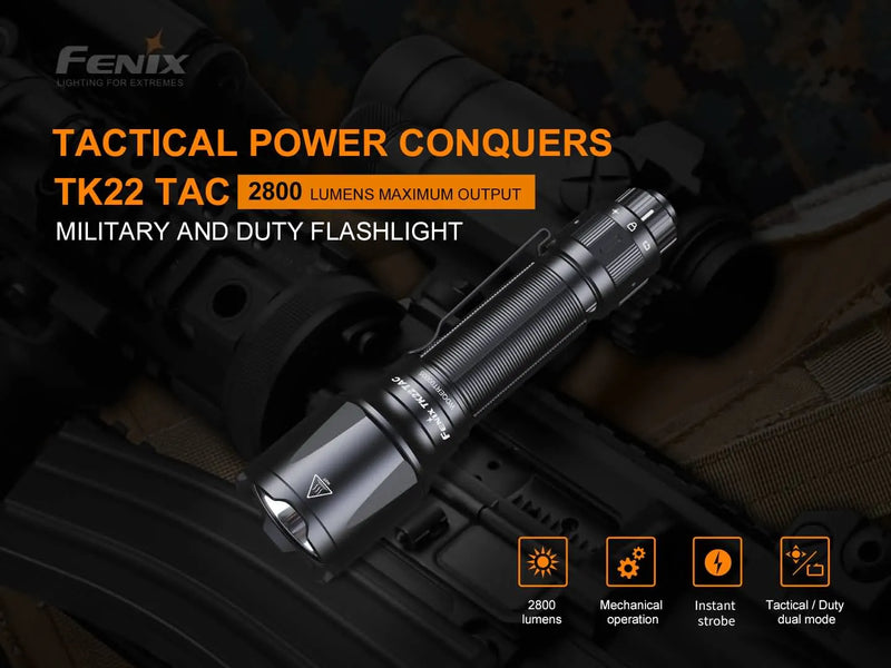 Load image into Gallery viewer, TAC Tactical Flashlight - 2800 Lumens - TK22
