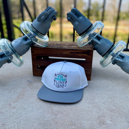 White & Grey Rope Hat