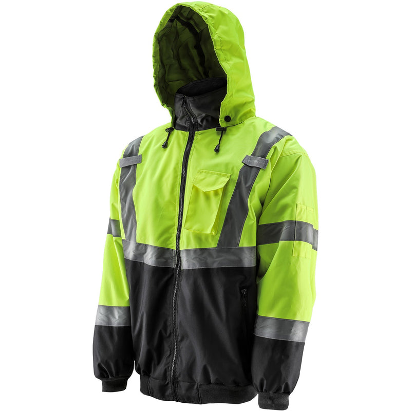 Load image into Gallery viewer, Hi-Viz Yellow Bomber Jacket
