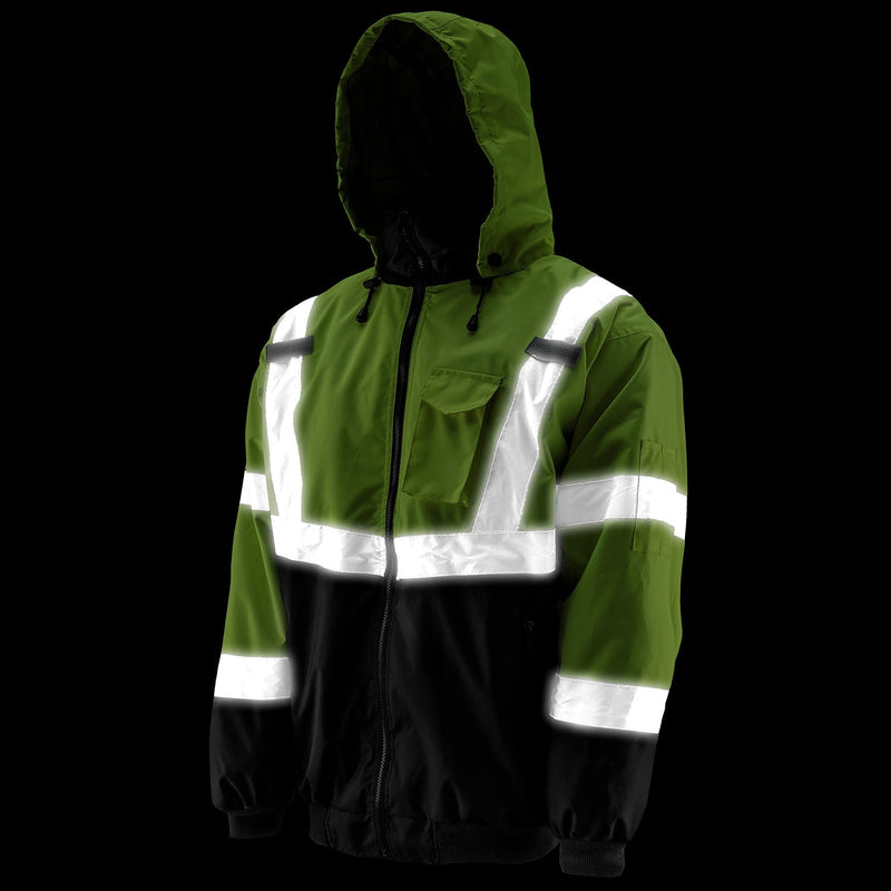 Load image into Gallery viewer, Hi-Viz Yellow Bomber Jacket