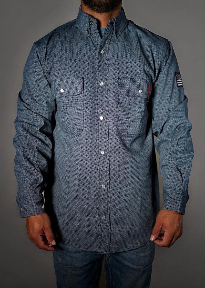 Load image into Gallery viewer, FR Pearl Snap Work Shirt - Forged Gray