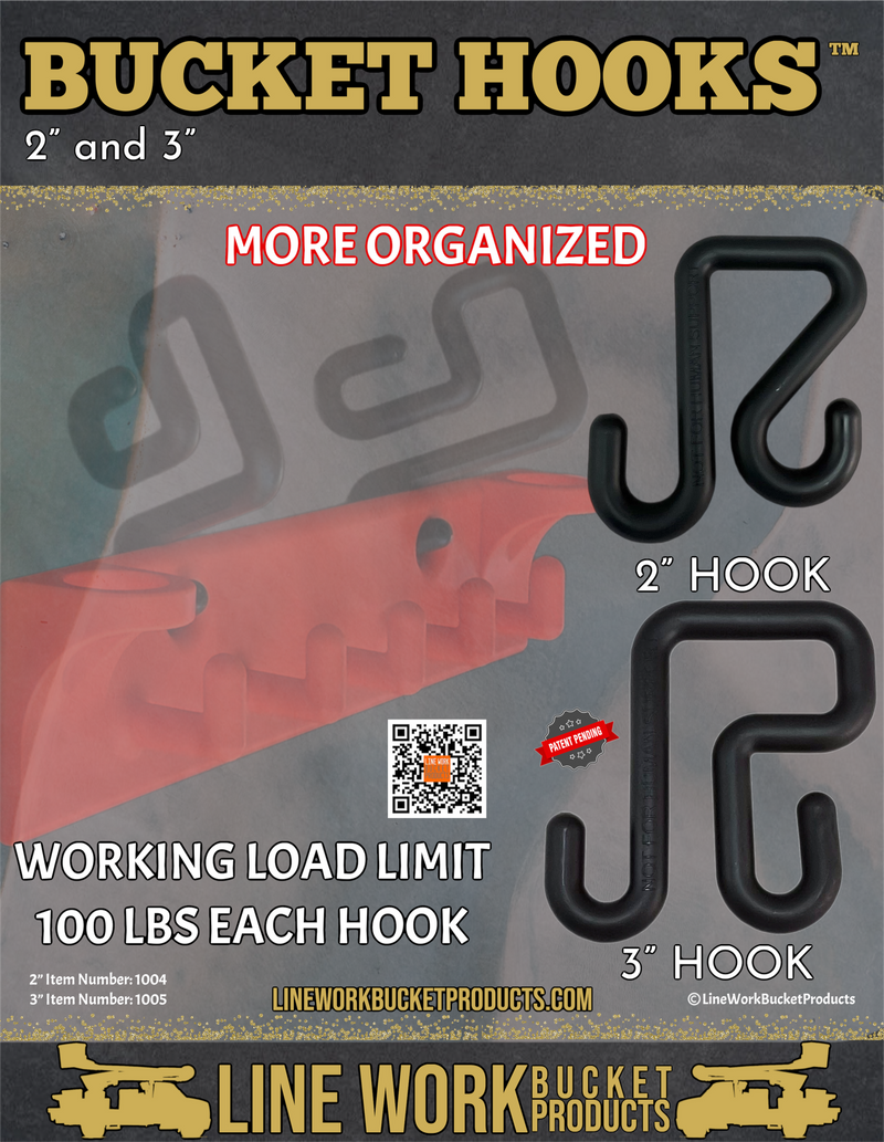 Load image into Gallery viewer, 3" Bucket Hook: Rated at 100lbs