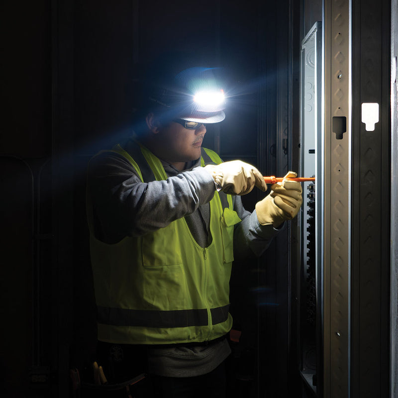 Load image into Gallery viewer, Wide-Beam Headlamp with Mount for Hard Hat