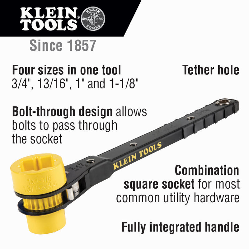 Load image into Gallery viewer, 4-in-1 Linemans Ratcheting Wrench