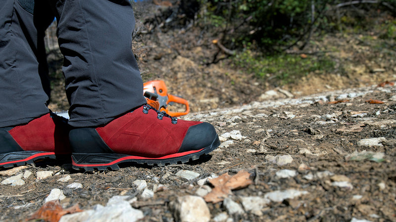 Load image into Gallery viewer, Protector Ultra Chainsaw Protection Boots Signal Red