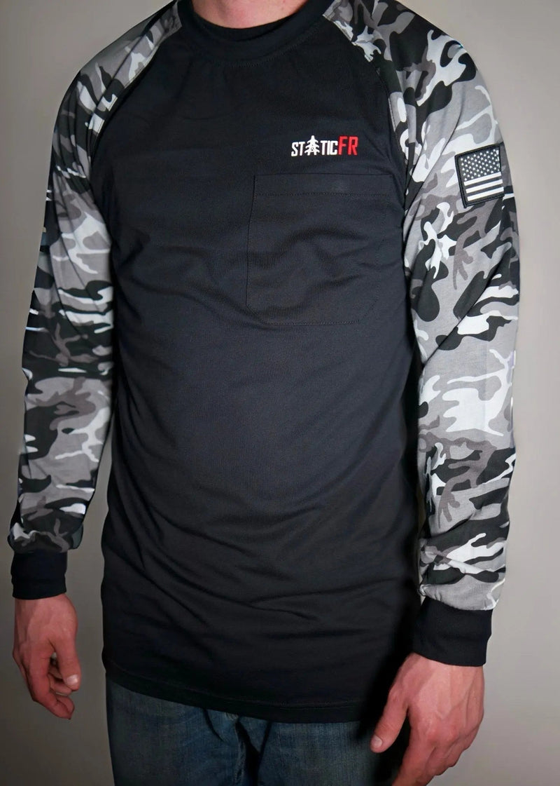 Load image into Gallery viewer, FR Camo Shirt - Black/Gray