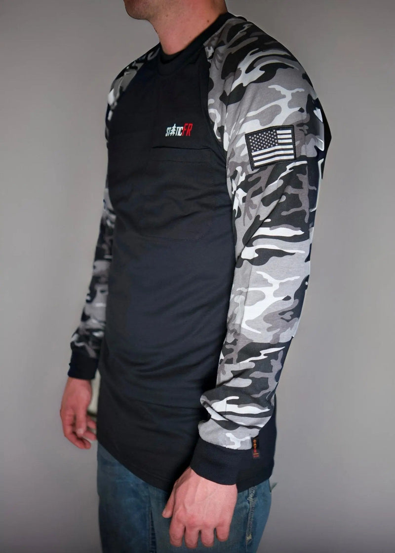 Load image into Gallery viewer, FR Camo Shirt - Black/Gray