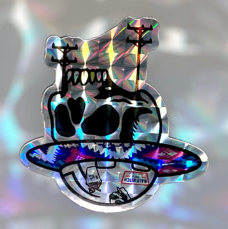 Load image into Gallery viewer, Upside Down Skull Sticker
