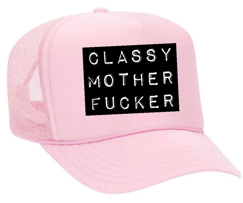 Load image into Gallery viewer, Classy Mother Fucker Block Trucker Hat
