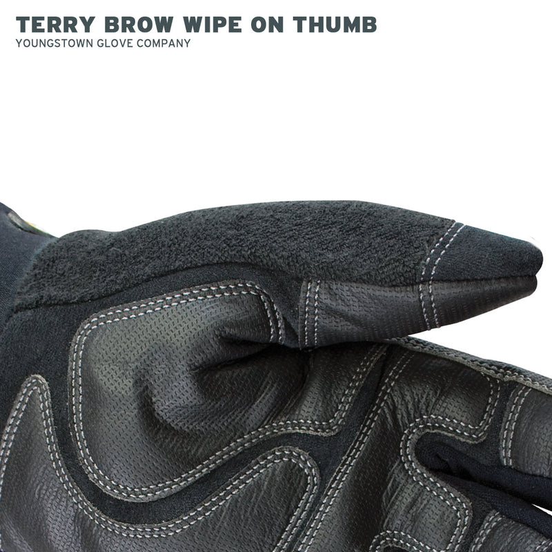 Load image into Gallery viewer, 08-3085-80 Youngstown Cut Resistant Waterproof Winter Plus Glove - Terry Brow Wipe on Thumb
