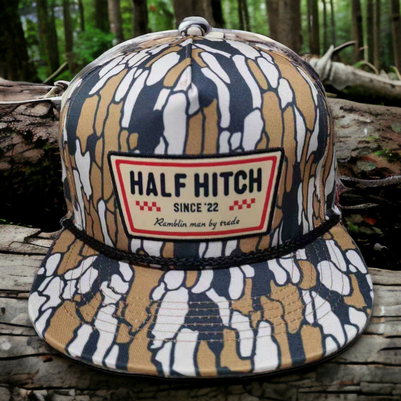 Load image into Gallery viewer, Camo Rope Vintage Flat Brim Snapback
