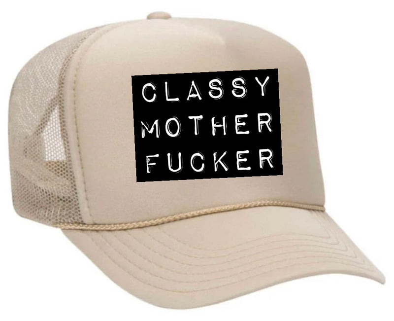 Load image into Gallery viewer, Classy Mother Fucker Block Trucker Hat
