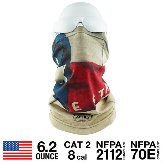 CAT 2 FR Texas Flag Face Muffler