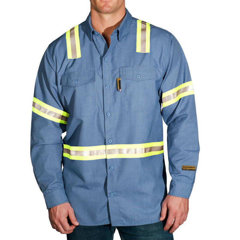 Load image into Gallery viewer, &quot;Silver Bullet&quot; FR Shirt with YSY Reflective Striping
