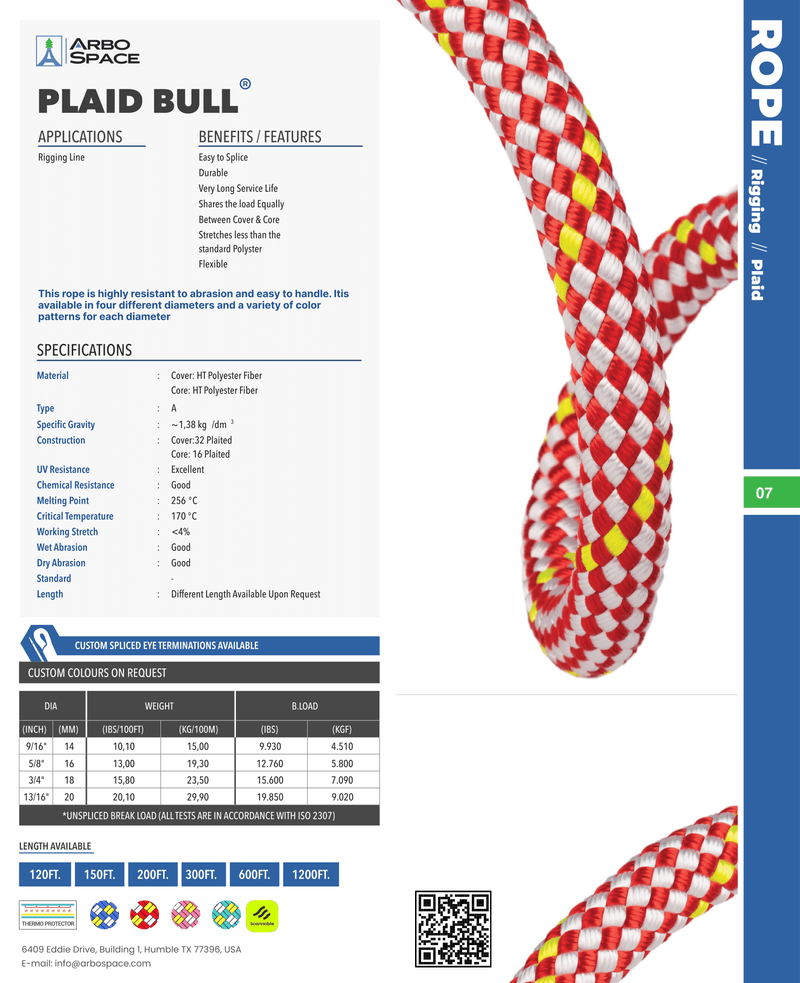 Load image into Gallery viewer, Arbo Space PLAID 5/8&quot; (16mm) Bull Rope
