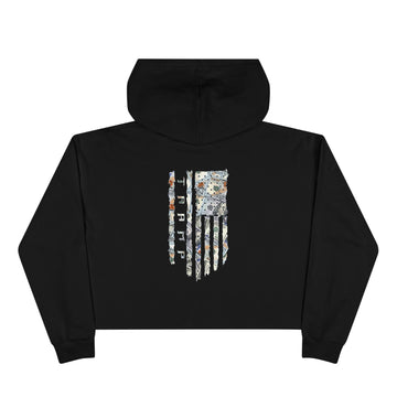 Money Flag Crop Hoodie