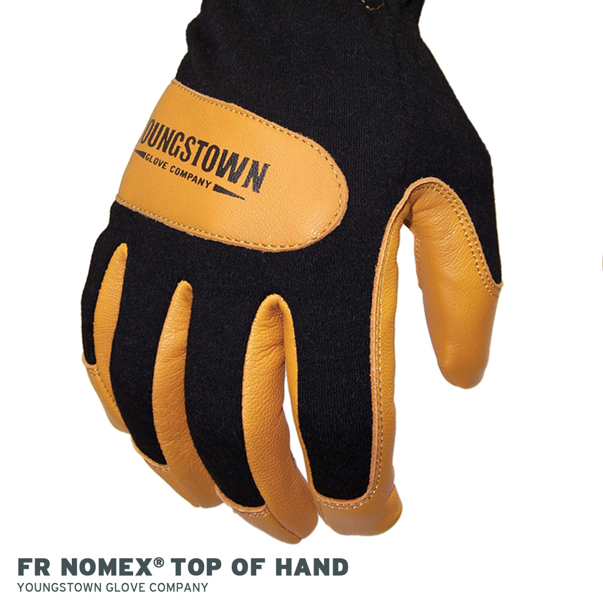 12-3270-80 Youngstown FR Mechanics Hybrid Glove - FR Nomex Top of Hand
