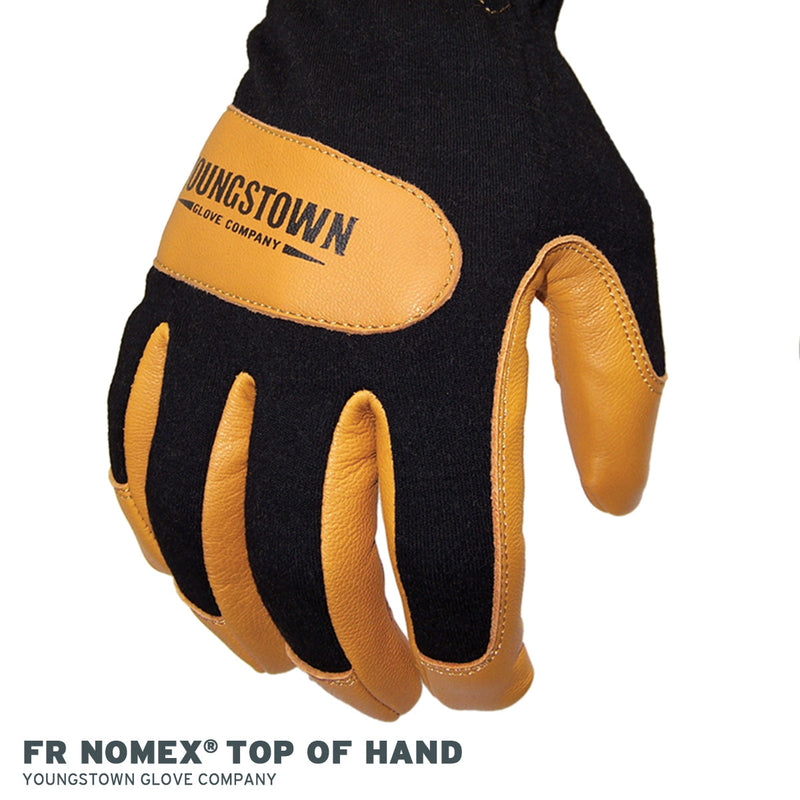 Load image into Gallery viewer, 12-3270-80 Youngstown FR Mechanics Hybrid Glove - FR Nomex Top of Hand
