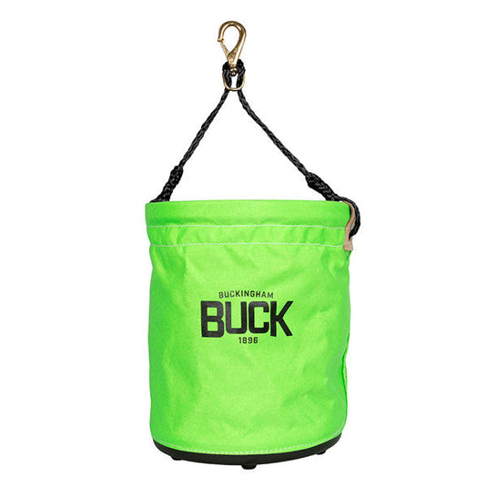 Large Safety Green Canvas Bucket with IBEW Logo (1215Q21)