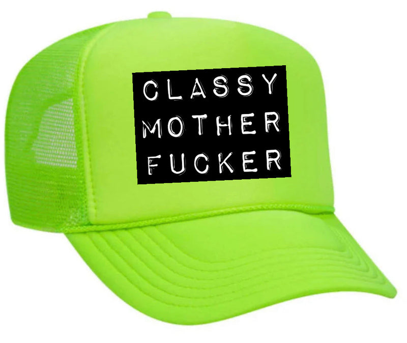 Load image into Gallery viewer, Classy Mother Fucker Block Trucker Hat
