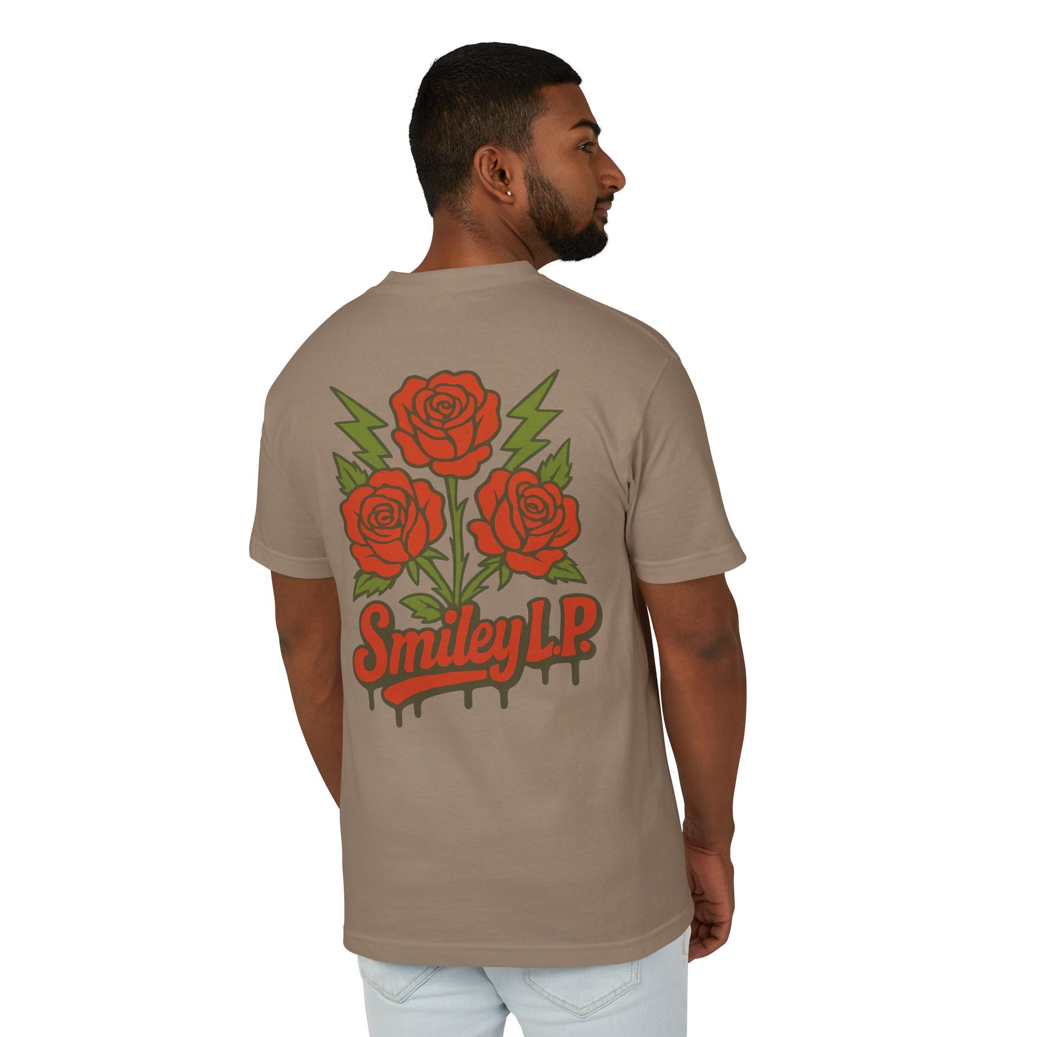 Rose Through Tee Roses-Unisex Heavyweight Cotton Tee
