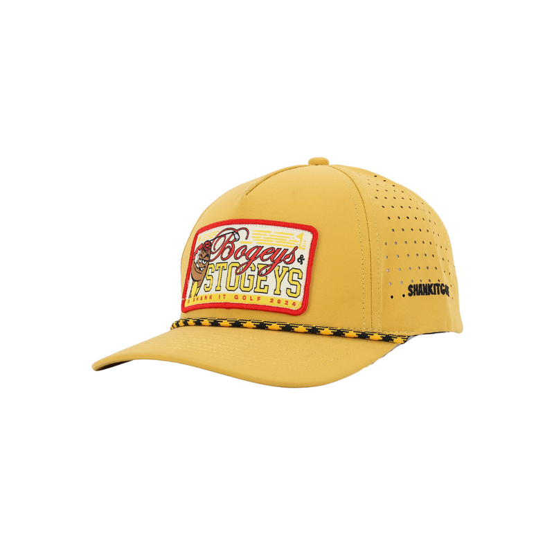 Load image into Gallery viewer, Mustard Bogeys and Stogies Rope Golf Hat
