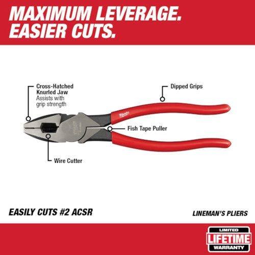 Load image into Gallery viewer, Milwaukee High-Leverage Linemans Pliers - 48-22-6502
