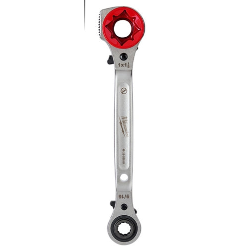 Linemans 5-in-1 Ratcheting Wrench w/ Milled Face