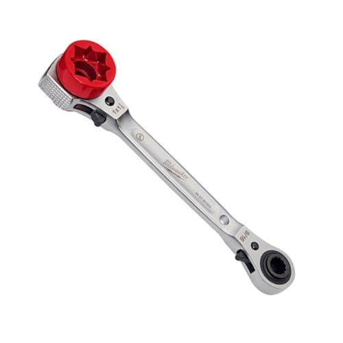 Linemans 5-in-1 Ratcheting Wrench w/ Milled Face