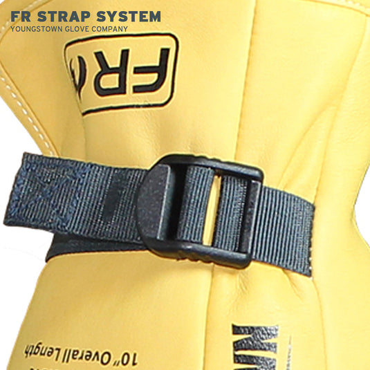 16-4200-10 Youngstown 10" Cut Resistant Secondary Leather Protector Glove - FR Strap System