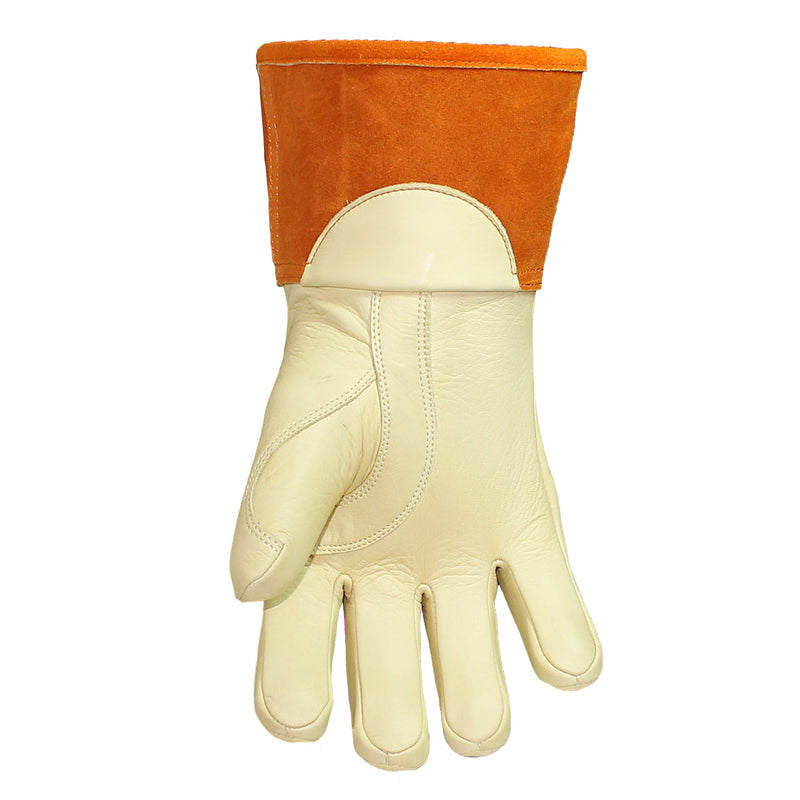 Load image into Gallery viewer, Youngstown 12” Primary Protector Leather Glove - hand view
