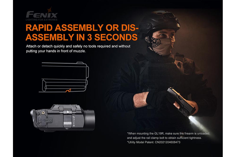 Load image into Gallery viewer, Fenix GL19R Rechargeable Tactical Light - 1200 Lumens
